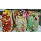 Wholesale Traditional Indian Potli, Women Handbag, Christmas Gift,  Wedding Favours, Return Gifts